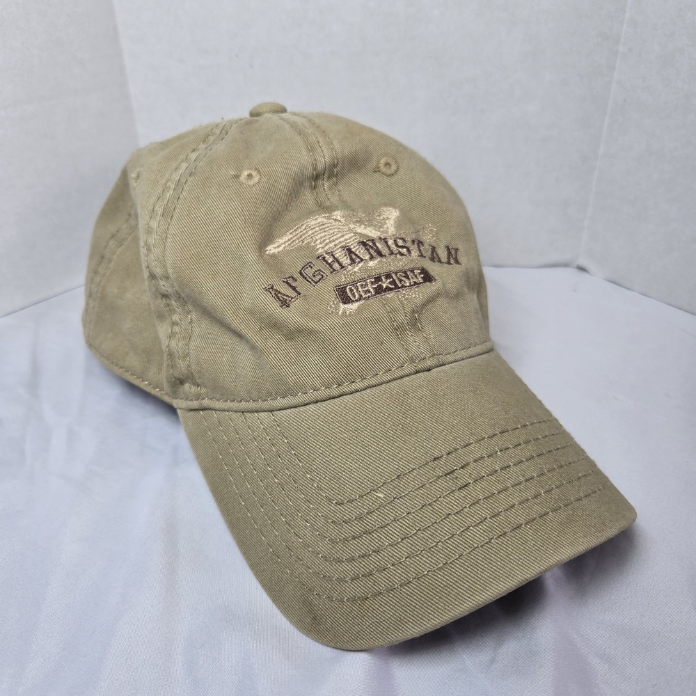 Afghanistan OEF ISAF Embroidered Military Hat Cap Hook Loop Veteran Commemorate